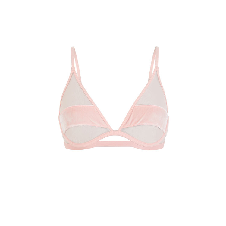 Sujetador triángulo rosa empolvado assisiz Sujetador triángulo rosa empolvado assisiz;