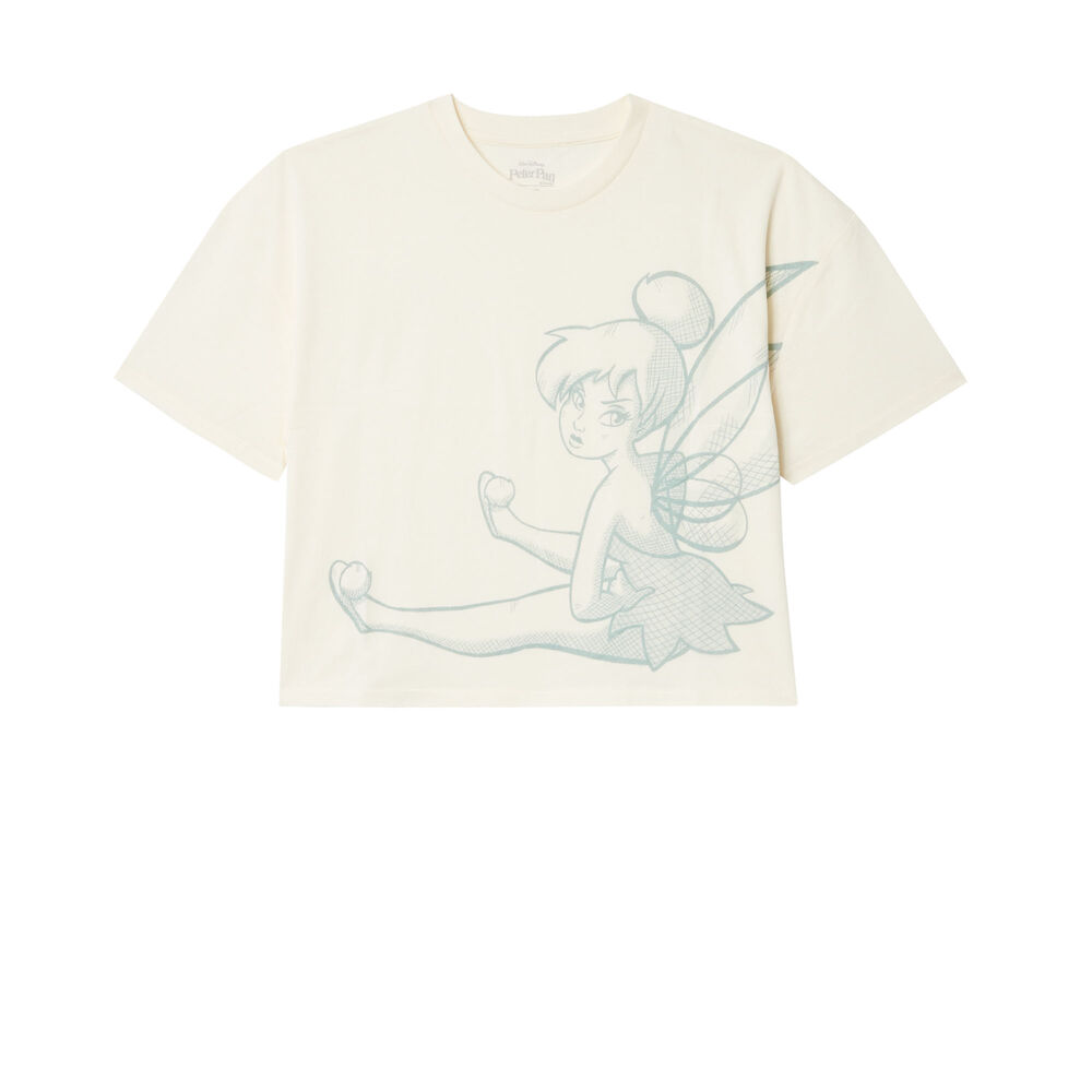 Top estampado de hada campanilla - crudo blanco.