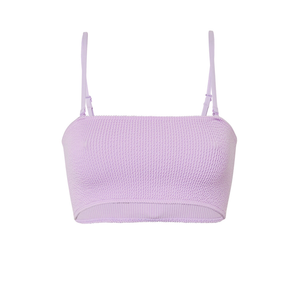 Parte de arriba de bañador tipo corpiño con tirantes desmontables - lilas violeta.