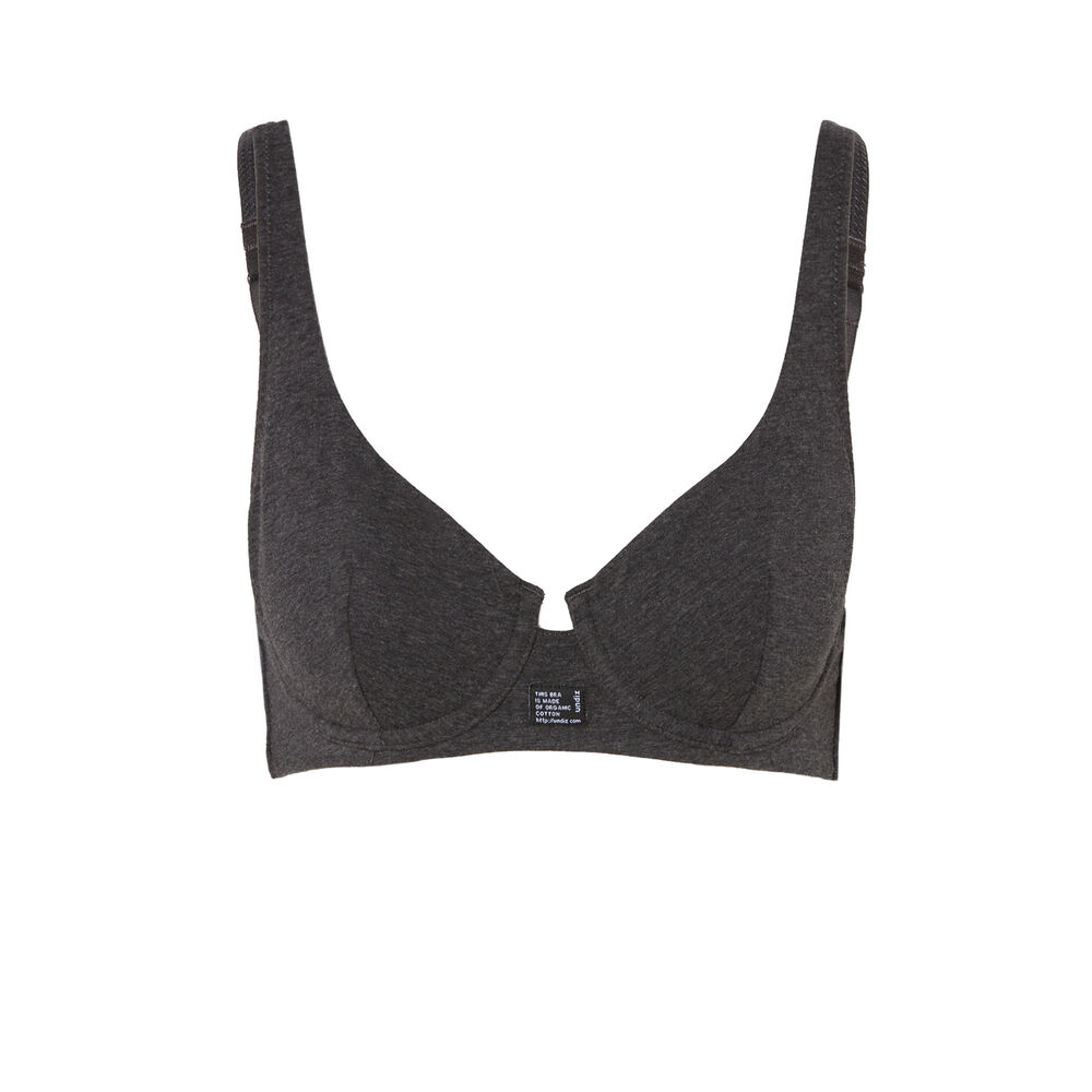 Sujetador con mensaje wecare - gris gris.