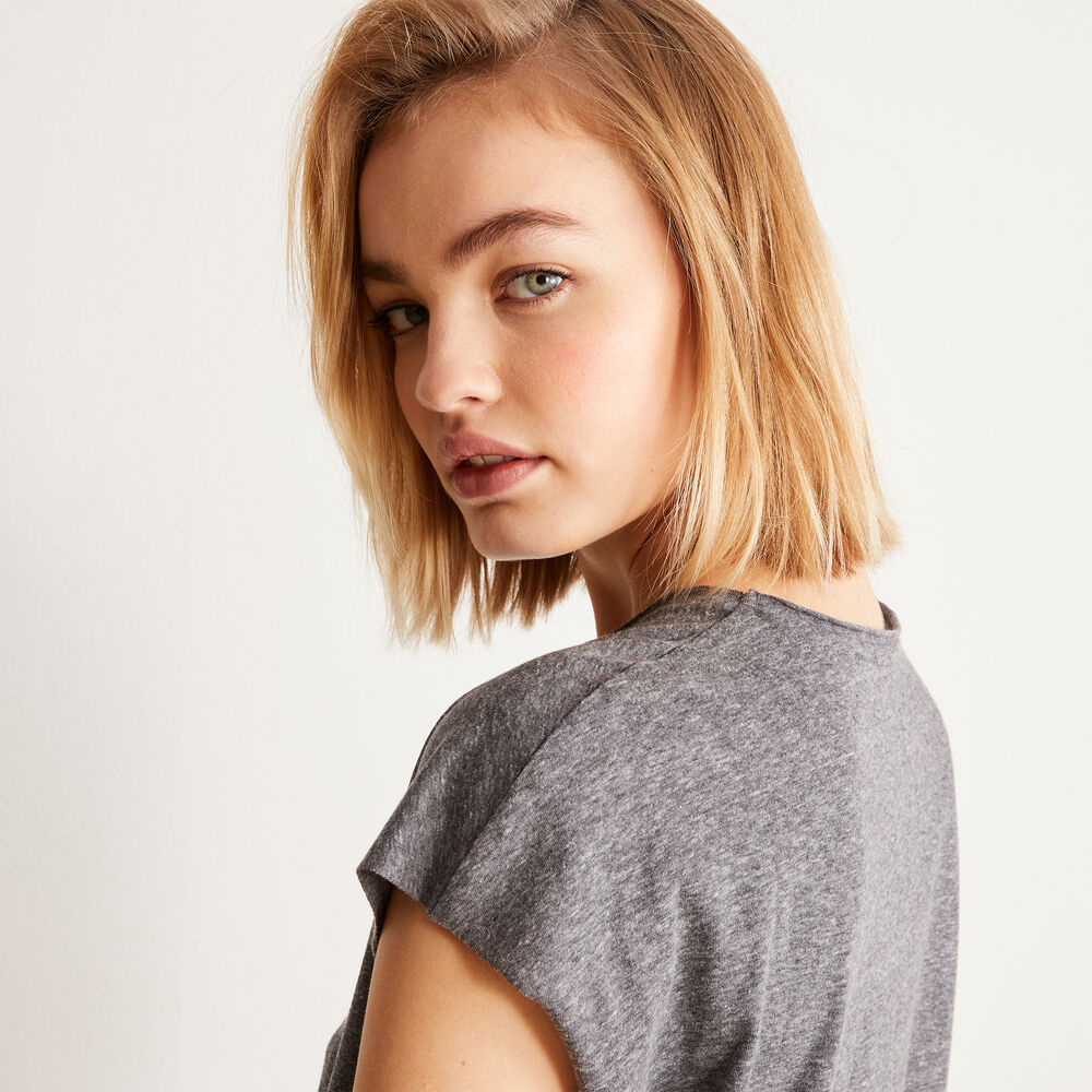 Juego de pijama liso - gris gris.