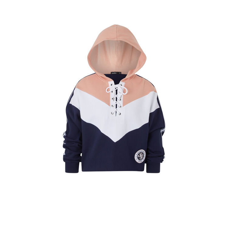 Sudadera con detalle de lazos colorlaciz azul marino.