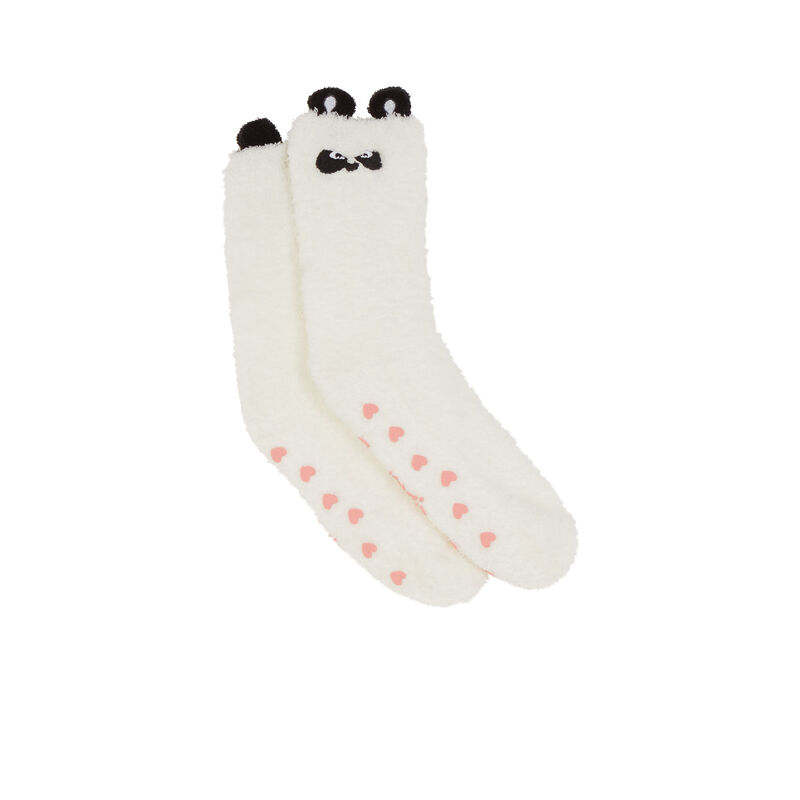 Calcetines de panda gruñón - blanco Calcetines de panda gruñón - blanco;