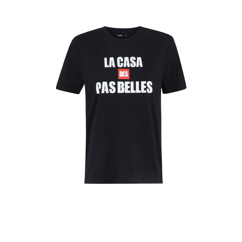 Camiseta manga corta con mensaje depabelliz noir.