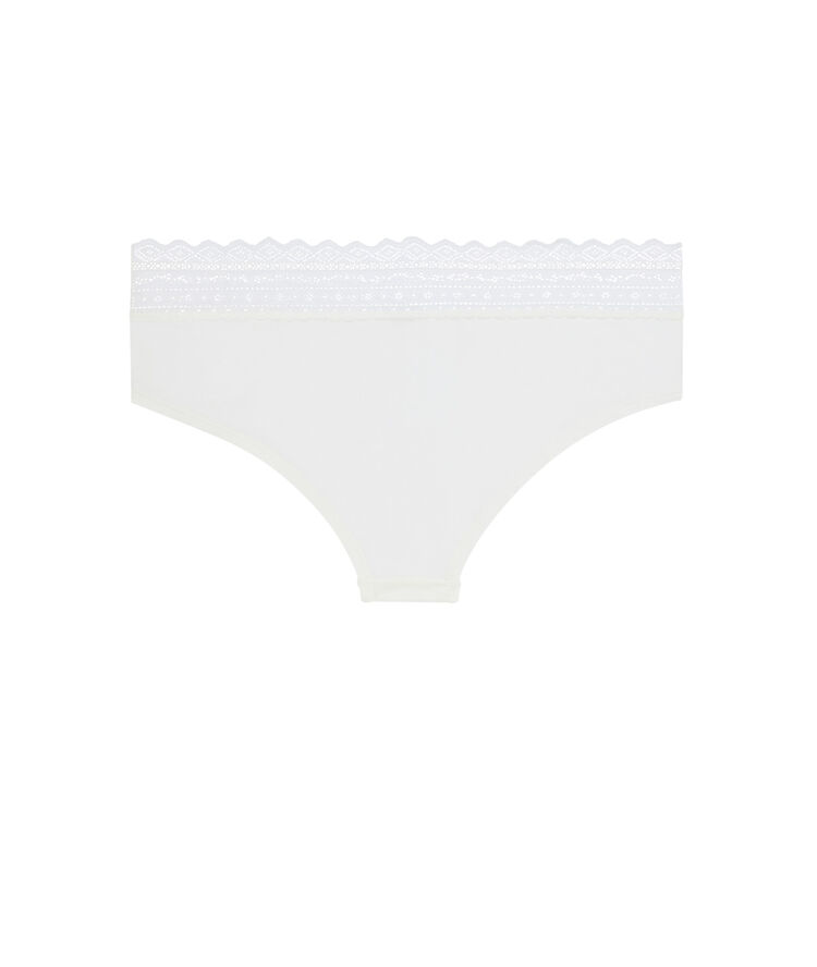 Braguita culotte de algodón lisa waistiz blanco.