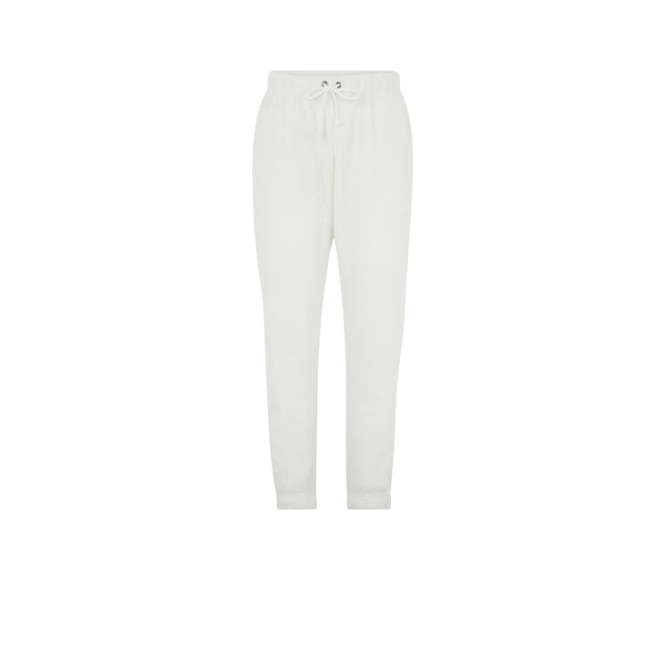 Pantalón polar blanco cutictiz crudo.