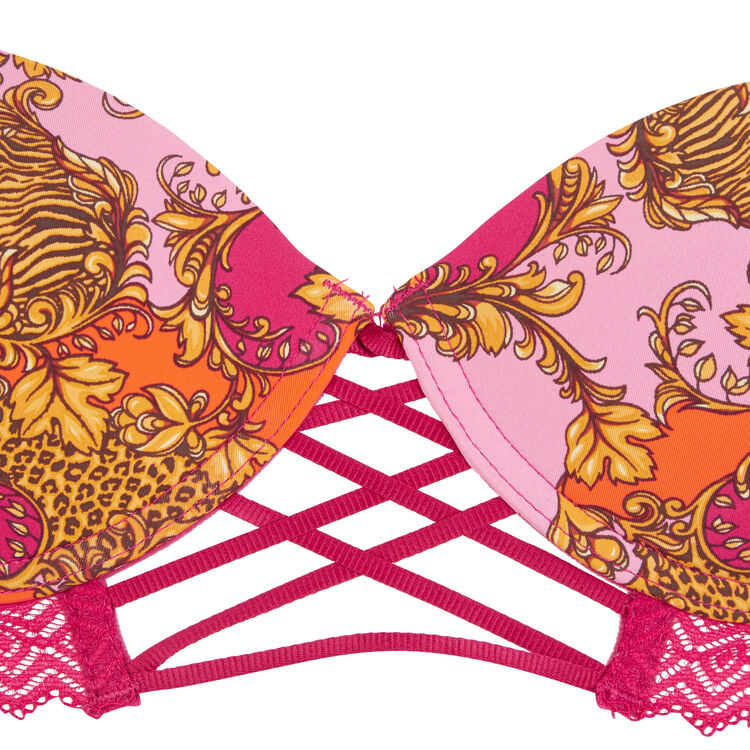 Sujetador corpiño push-up rosa boardizfleuriz pink.