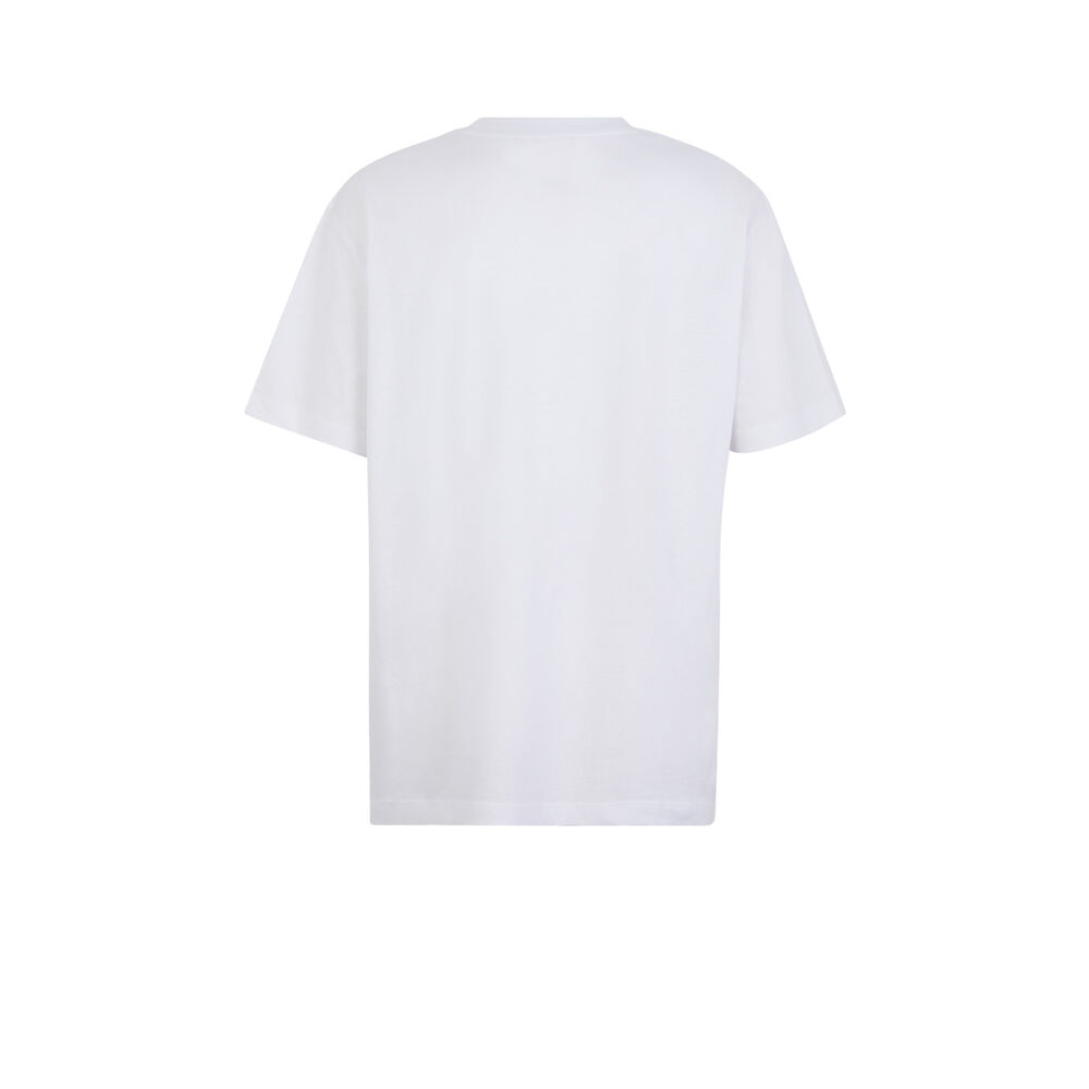 Top de manga corta con mensaje - blanco blanco.