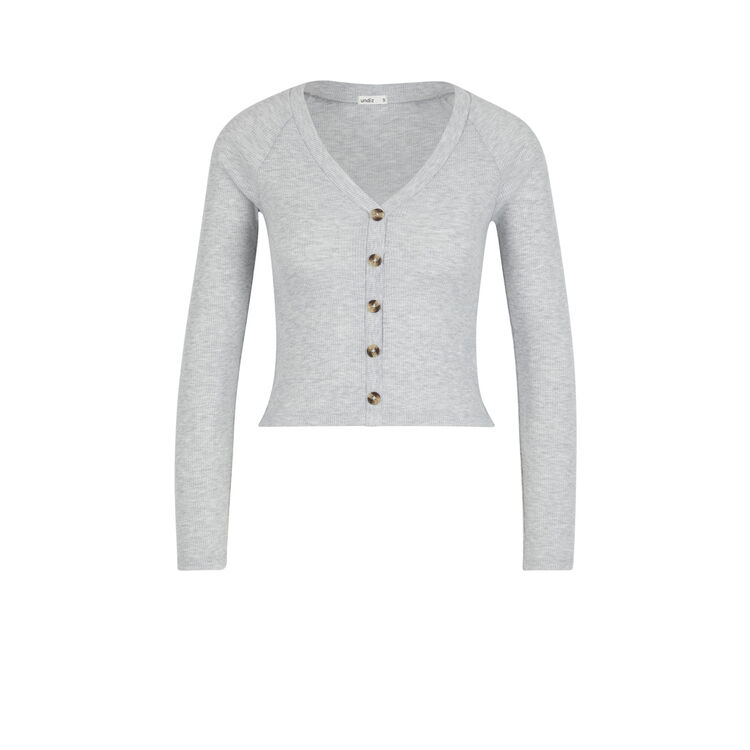 Top de manga larga liso sleevelongiz gris.