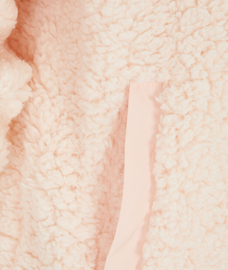 Chaqueta polar con cremallera sherpoliz vainilla.