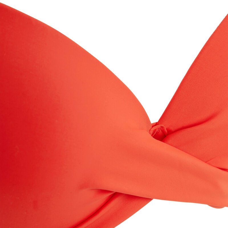 Top de bikini con push-up en coral Twistiz Top de bikini con push-up en coral Twistiz;