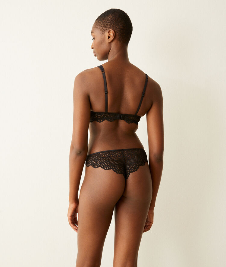 Sujetador push-up de encaje - negro negro.