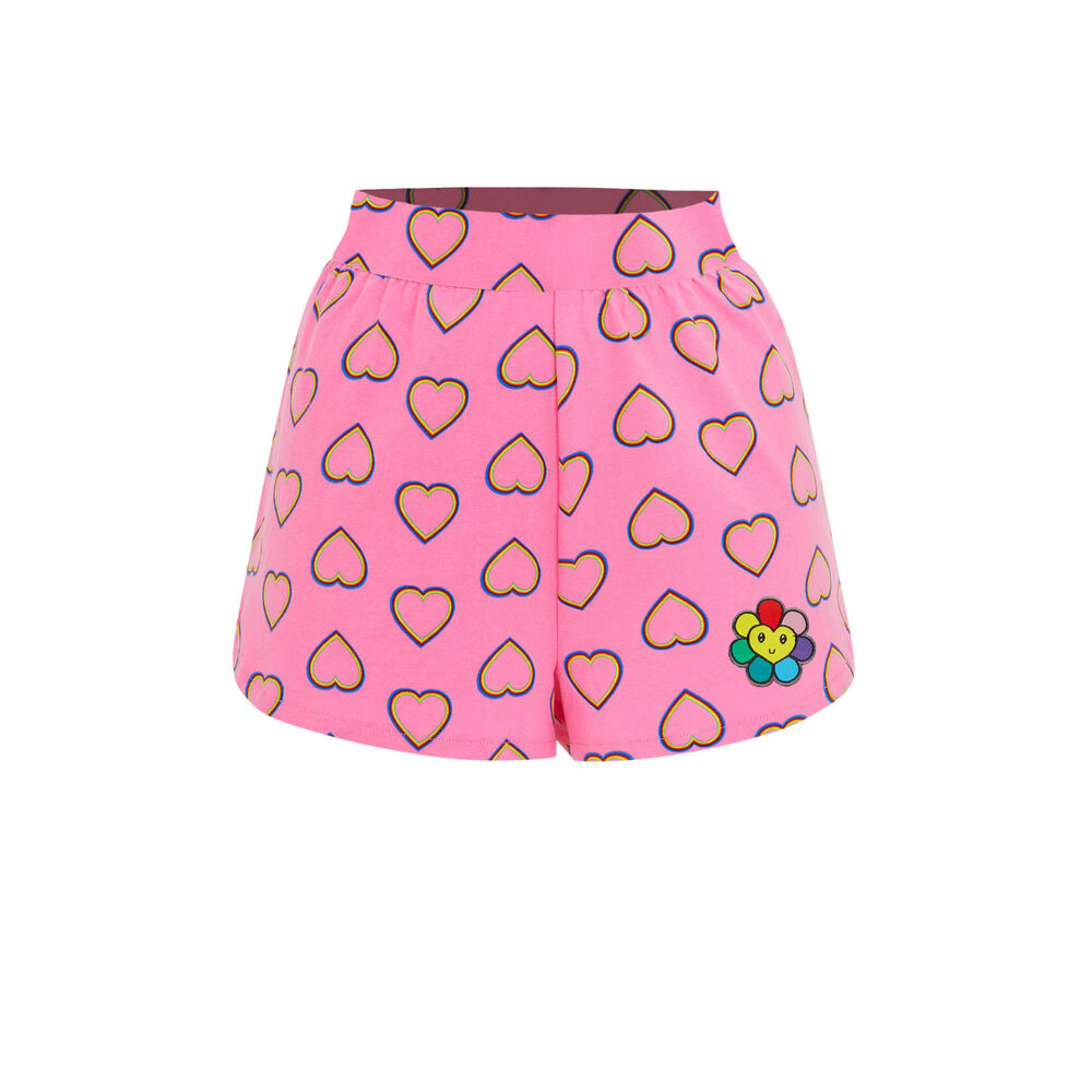 Pantalón corto con estampado - rosa rosa.