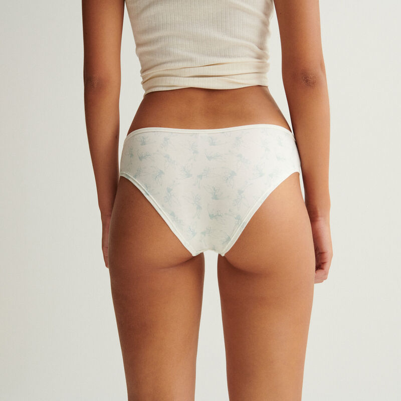 braguita culotte con motivos de campanilla - blanco braguita culotte con motivos de campanilla - blanco;