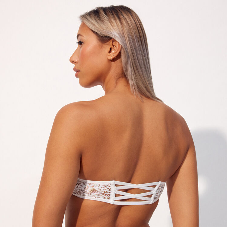 Sujetador blanco sin tirantes cupiz white.