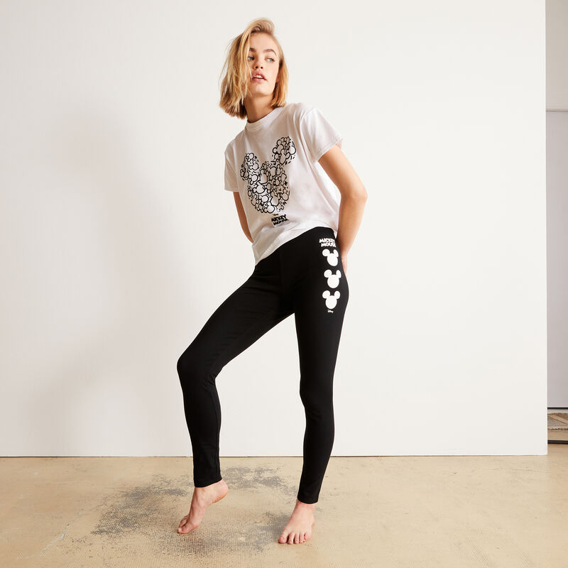 Leggings con estampado de Mickey - negro Leggings con estampado de Mickey - negro;