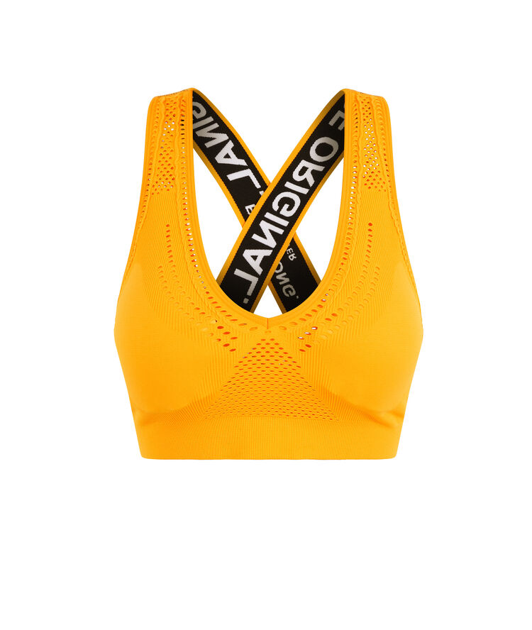 Sujetador deportivo sin costuras activiz amarillo.