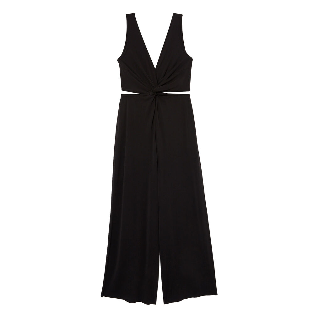 Mono con pantalón con detalle de lazo - negro negro.