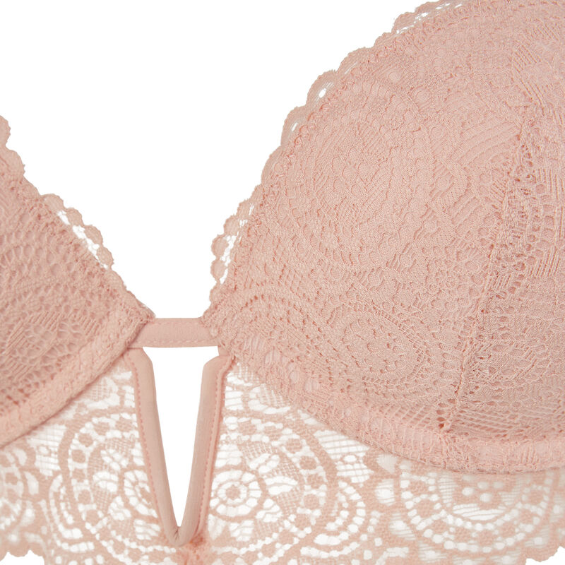 Sujetador ultra push-up rosa empolvado milianiz pink.