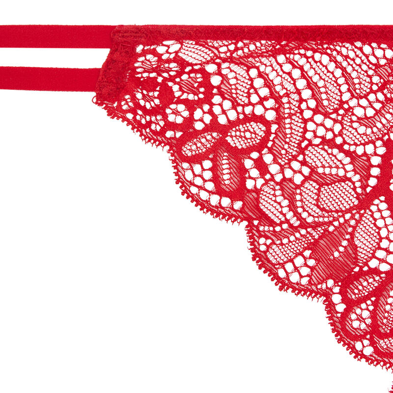 Braguita brasileña de encaje amoriz rojo.
