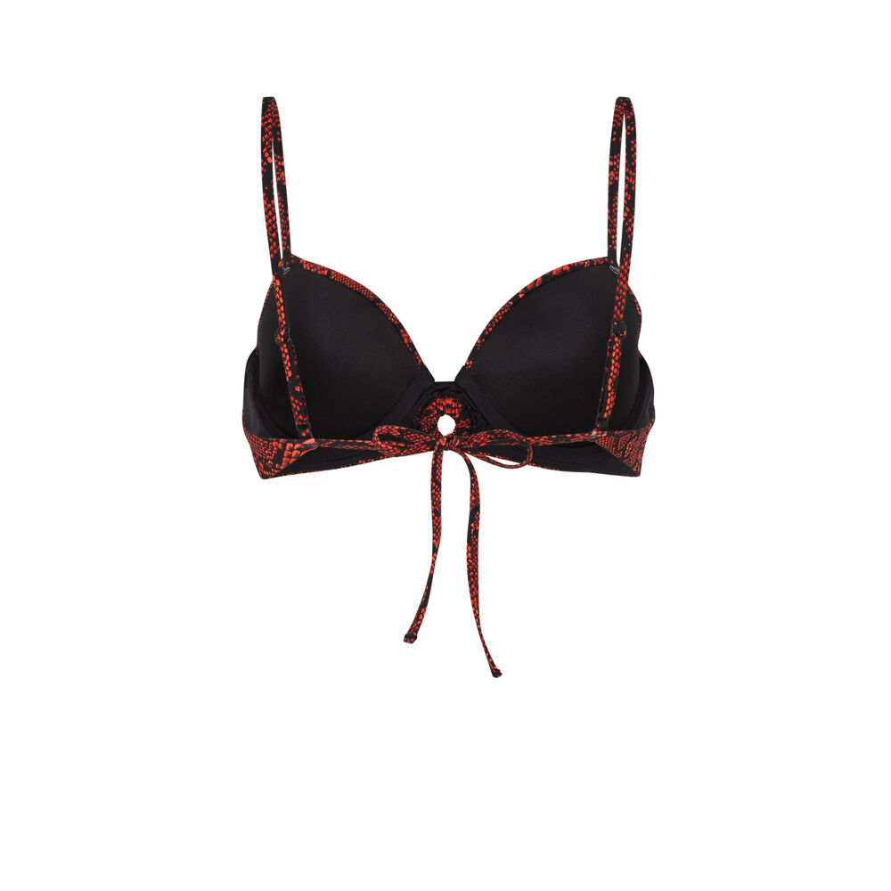 Parte de arriba de bikini de aumento - rojo rojo.