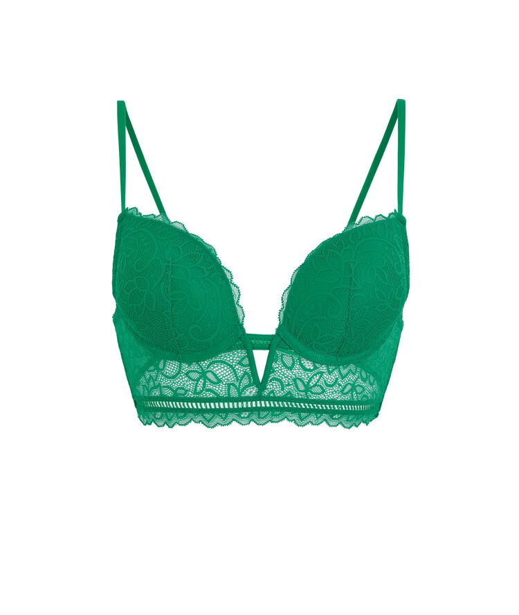 Sujetador push-up verde esmeralda sayiz verde.