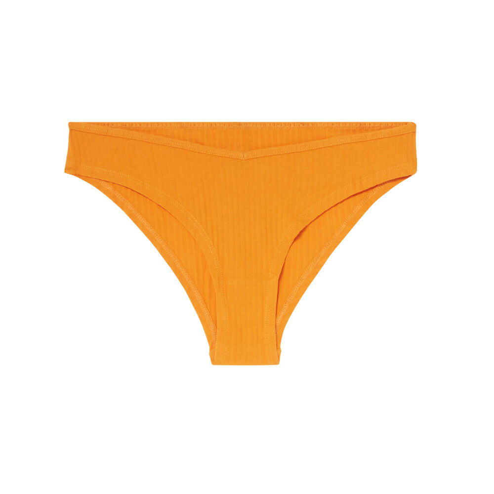 Braguita brasileña de algodón liso - naranja naranja.