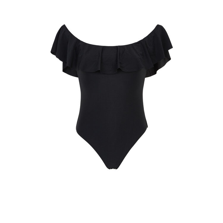 Bañador de una pieza negro sabliz Bañador de una pieza negro sabliz;