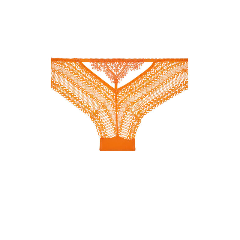 Shorty con efecto tatuaje en encaje tattoogirliz orange.