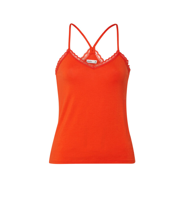 Top de punto con tirantes finos - rojo rojo.