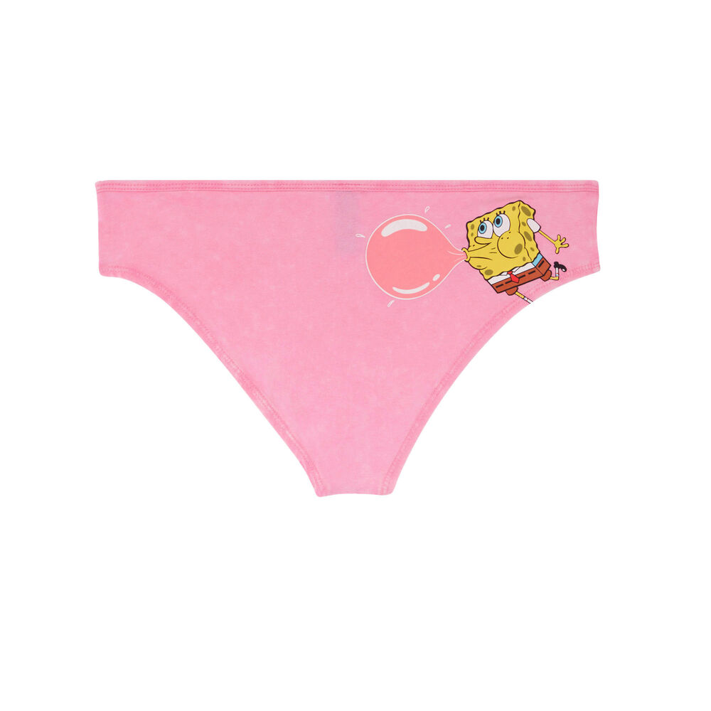 Braguita culotte bob esponja y patrick - rosa rosa.