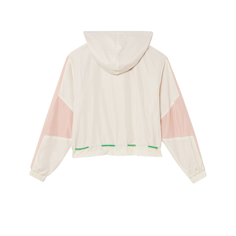 Chaqueta deportiva con detalle de cremallera y cordón - rosa rosa.