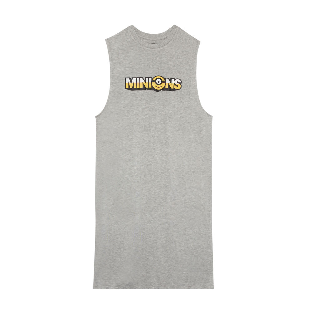 Vestido con estampado los minions - gris gris.