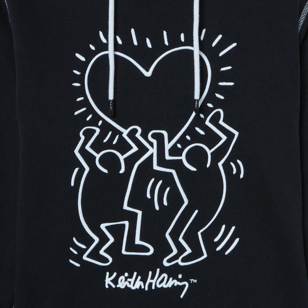 Sudadera con motivos de corazones keith haring - negro negro.