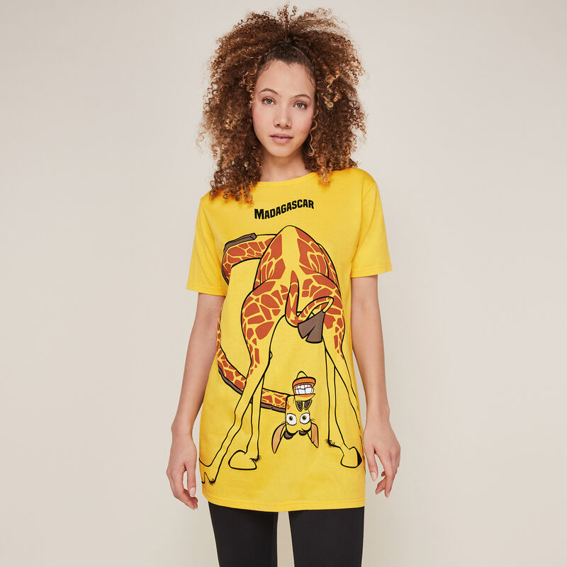 Top con estampado de Madagascar - amarillo Top con estampado de Madagascar - amarillo ;
