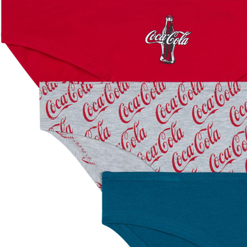 Juego de 3 braguitas de coca-cola grises Juego de 3 braguitas de coca-cola grises;