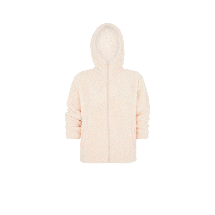 Veste à zip polaire sherpoliz vanille.