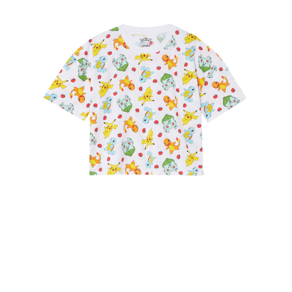 Top con motivos de pokémon - blanco blanco.