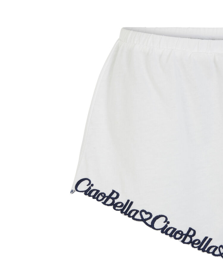 Short bordado ciao bella - blanco blanco.