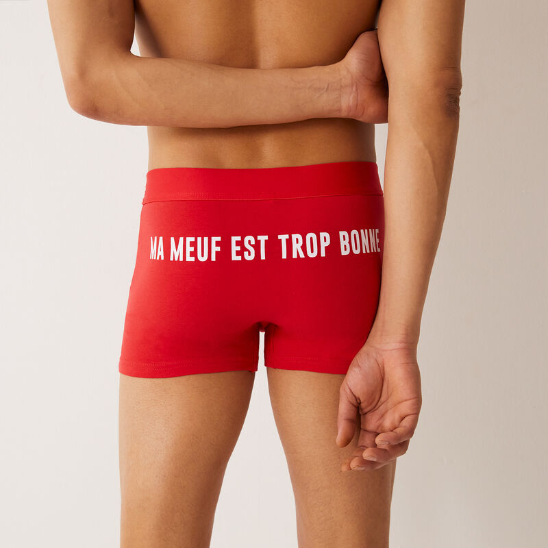 Bóxer con estampado ma meuf est une reine - rojo Bóxer con estampado ma meuf est une reine - rojo;