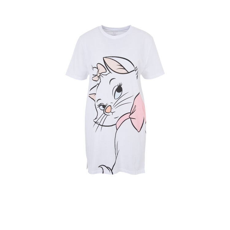 Túnica de manga corta con estampado de maría de los aristogatos mariblaziz blanco.