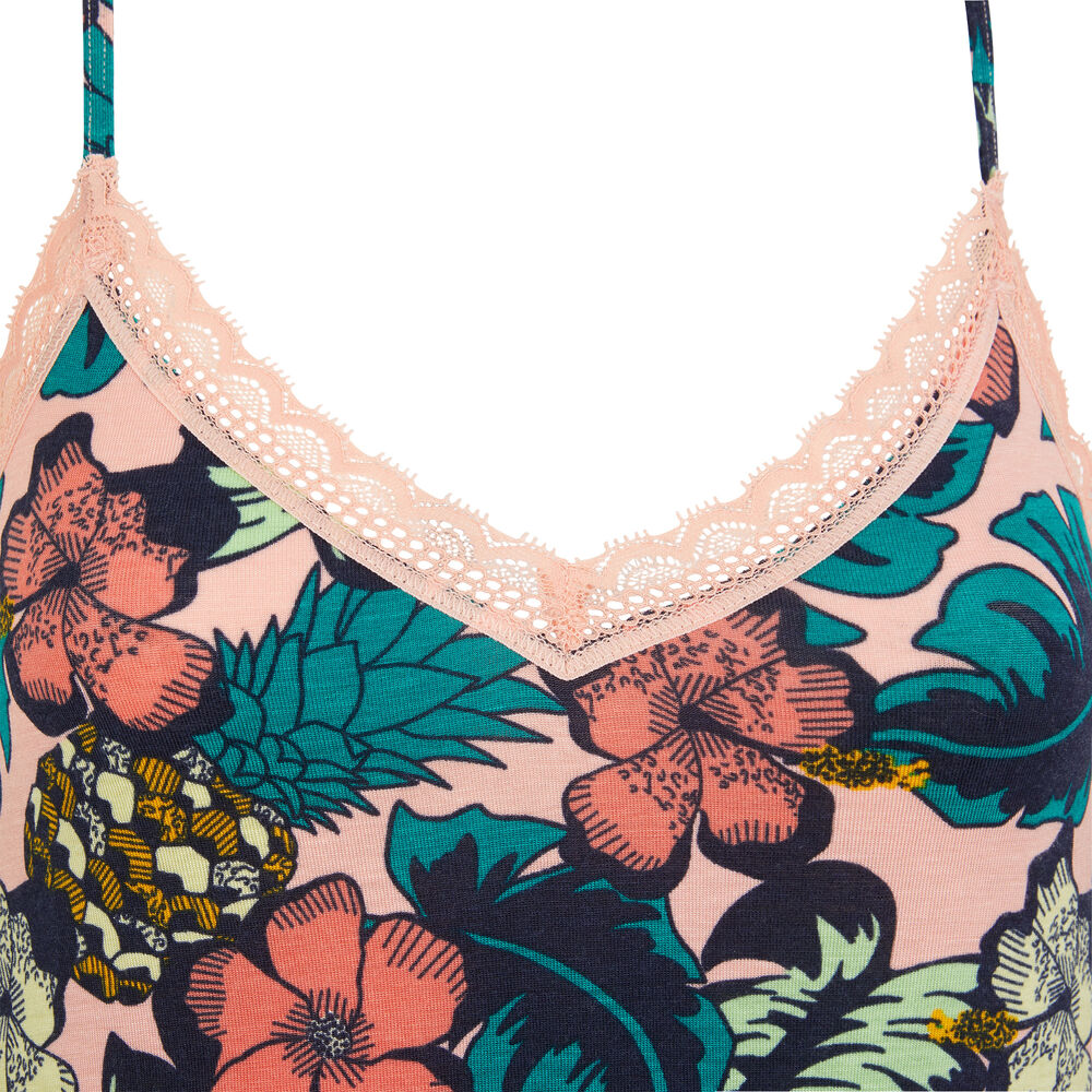 Top con estampado de flores - salmón salmón.
