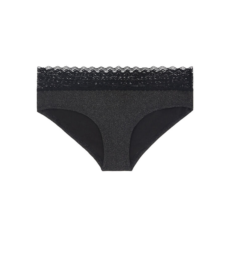 Braguita culotte de algod&oacute;n waistiz negro.