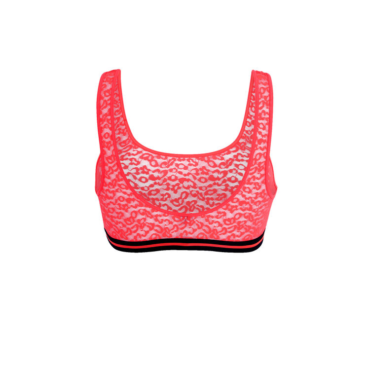 Sujetador coral fluo secretiz leopiz rosa.