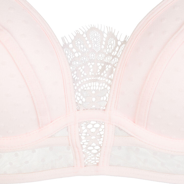 Sujetador corpiño push-up rosa empolvado flockiz pink.
