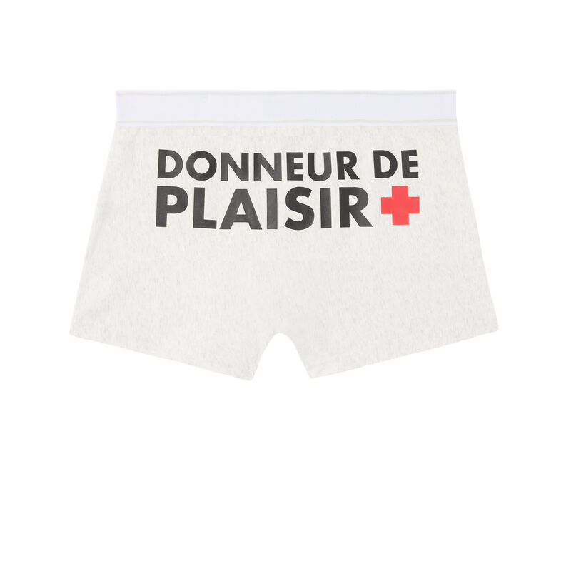 Bóxer con mensaje donante de placer - gris claro Bóxer con mensaje donante de placer - gris claro;