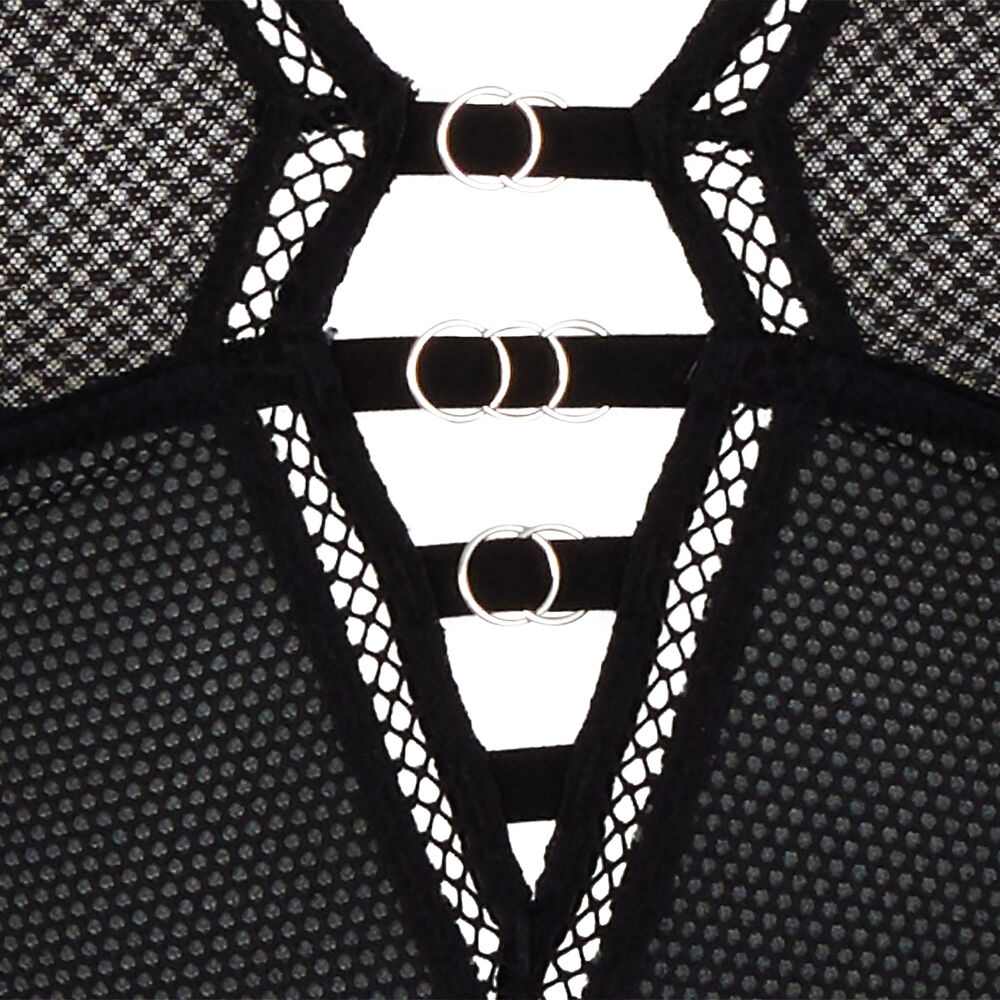 Body de rejilla sin aros - negro negro.