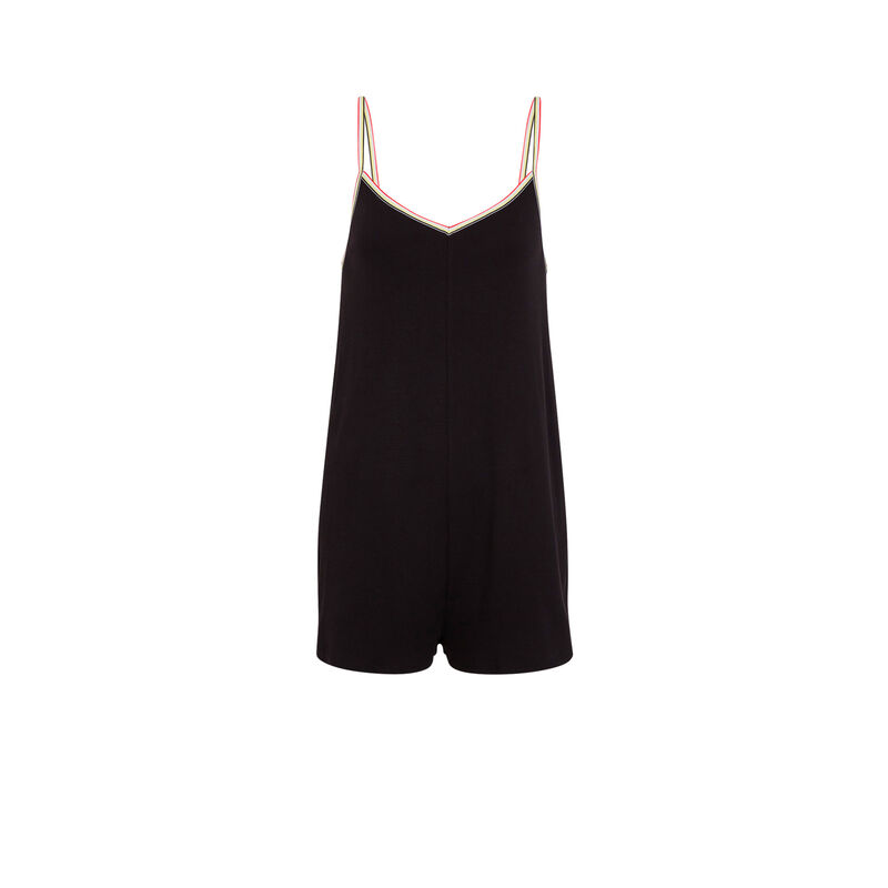 Mono con tirantes finos - negro Mono con tirantes finos - negro;
