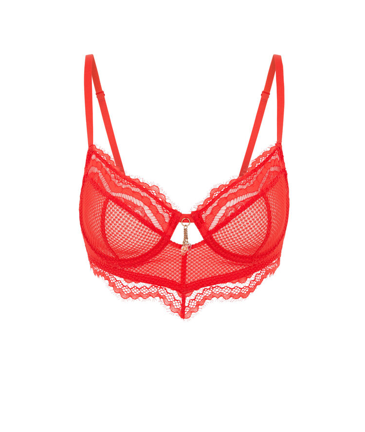 Sujetador corpiño corbeille behappiz rojo.