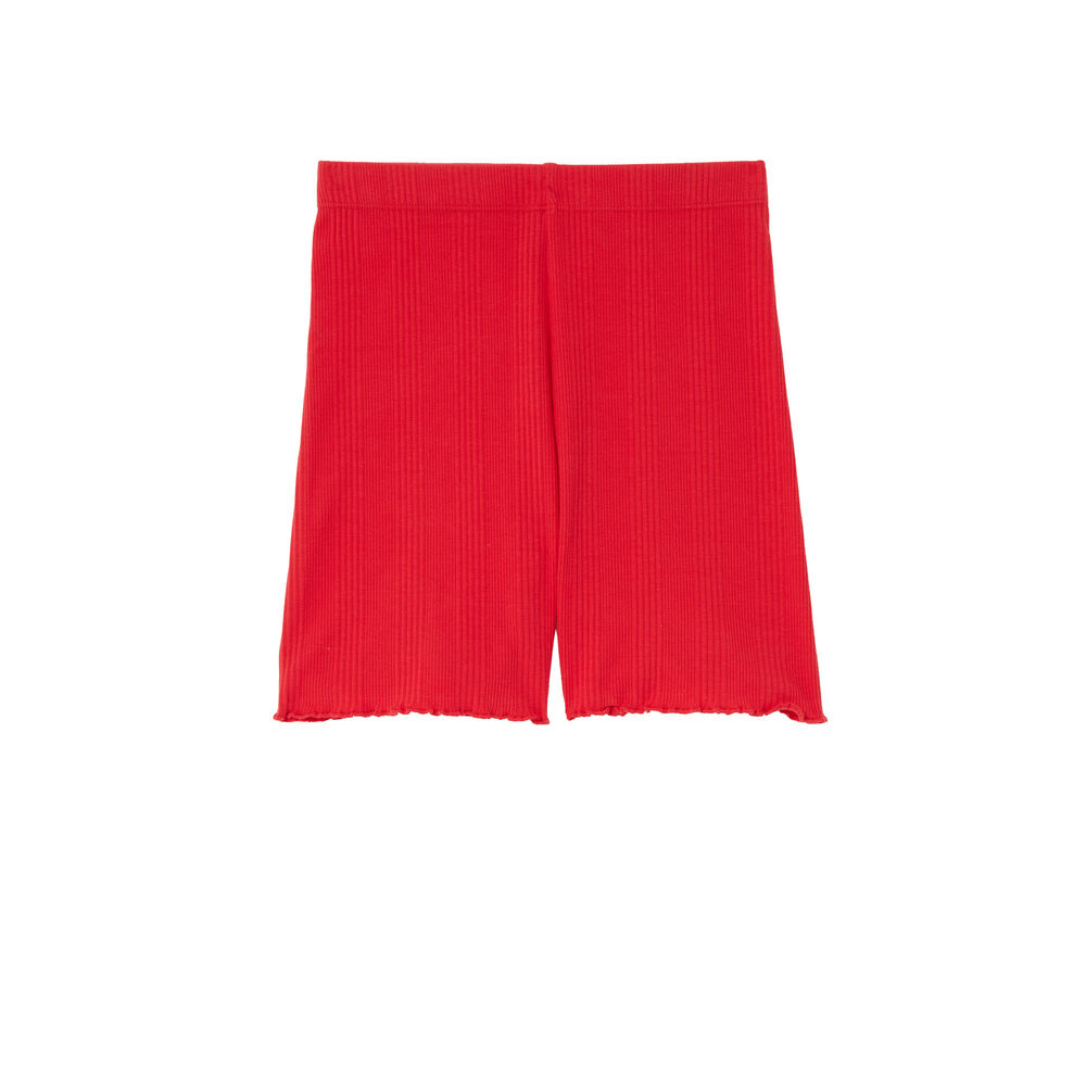 Shorts acanalados de punto - rojo rojo.